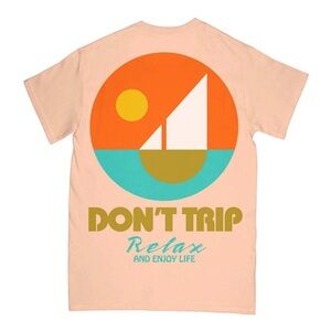 Free & Easy Sailing SS Tee Peach Medium